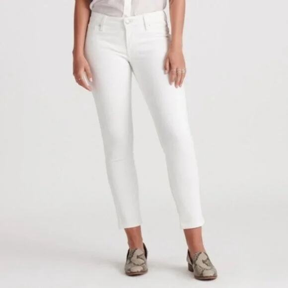 Lucky Brand Jeans White Zoe Straight Crop SZ 12 - Picture 1 of 13